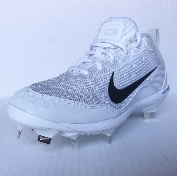 Nike Wm's Lunar Hyperdiamond 2 Pro White Softball Cleats w/ 9 Metal Spikes 5.5 - Picture 16 of 16